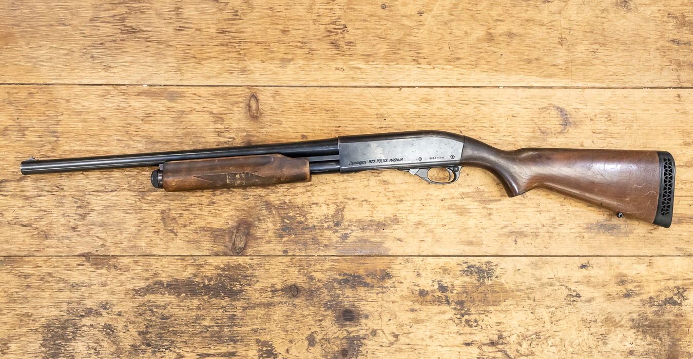 REMINGTON 870 Police Magnum 12 Gauge Police Trade-In Shotgun with Wood Stock